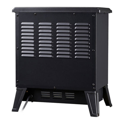 CONDERE Electric Heater ZR-8003 Fireplace Heater with Real Log Flame Effect, 2 Heat Settings, Safety Thermal Cut-Off, and Free Voltage Protector for Large Rooms, Bedroom, and Office Use