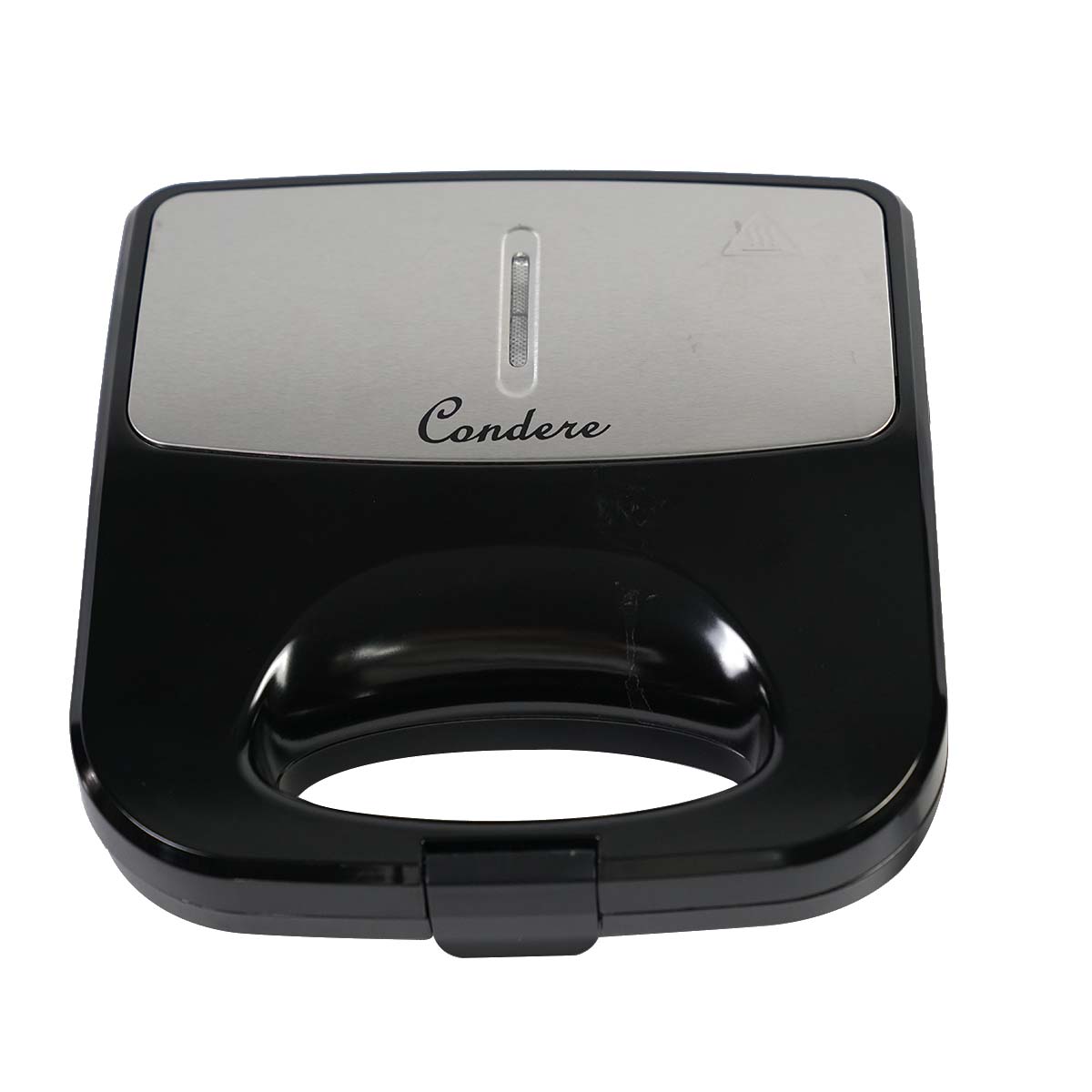 Condere 2-Slice Sandwich Maker ZS-2430 – Breakfast Sandwich Maker with Teflon Coating, Grilled Cheese Toaster, Compact Sandwich Toaster, and Thermostatic Control