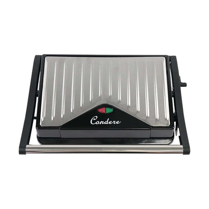 Condere Mini Contact Grill ZS-2432 – Indoor Electric Grill, Panini Press, Electric Grill for Kitchen, Small Indoor Grill for Grilled Cheese
