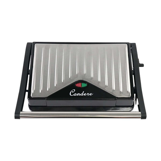 Condere Mini Contact Grill ZS-2432 – Indoor Electric Grill, Panini Press, Electric Grill for Kitchen, Small Indoor Grill for Grilled Cheese