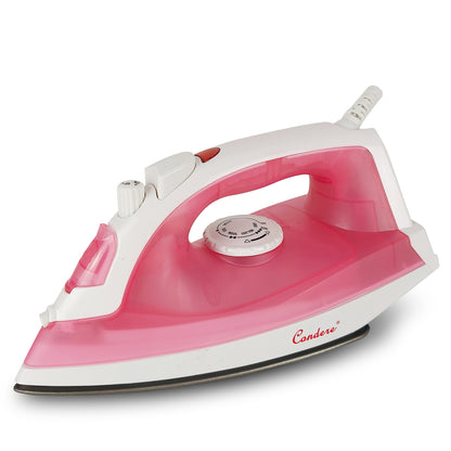 Condere Steam Iron for Clothes - Portable Clothes Iron with Non-Stick Soleplate, 140ML Water Tank, Compact Travel Steam Iron with Adjustable Thermostat - 1000-1600W